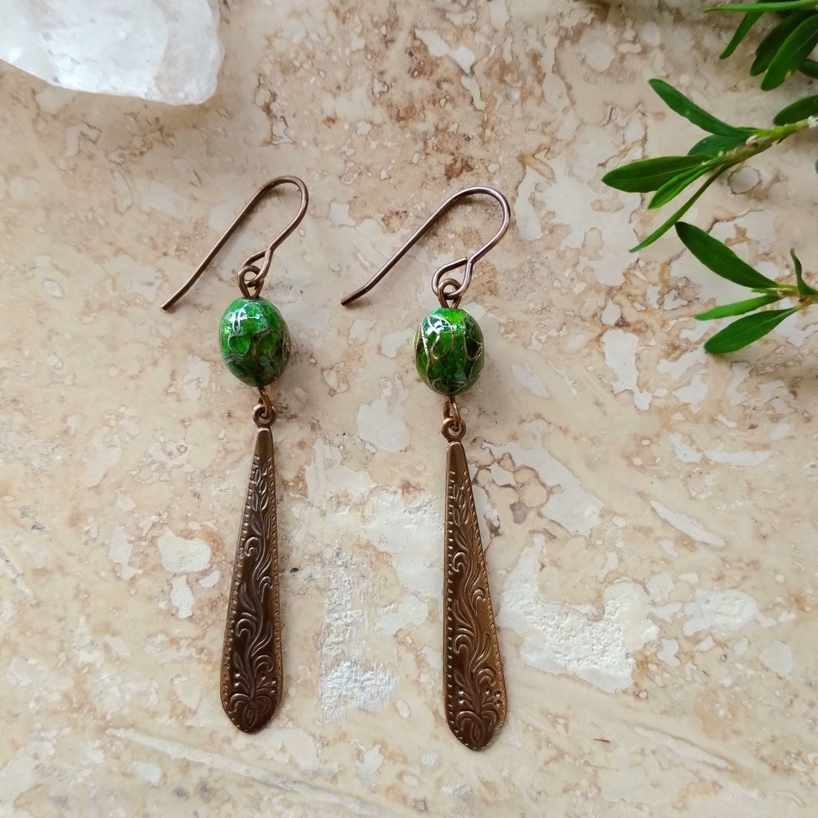 Chloe Green Earrings - Ready to Wear