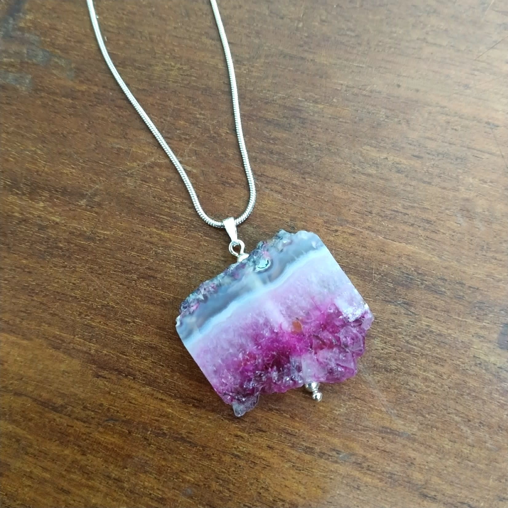 Druzy Necklace Fuchsia - Ready to Wear