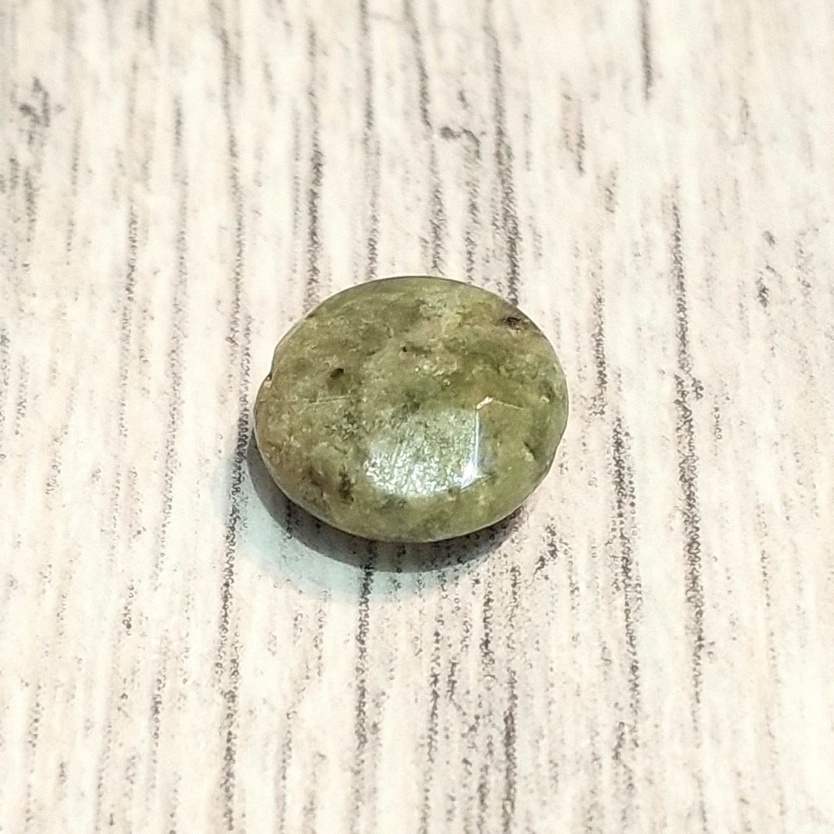 Green Garnet Faceted Coin Bead 10mm