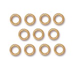 TierraCast Gold Plated Round Jump Ring 16 Ga, 5mm ID 8mm OD- 10 pieces
