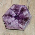 Trapiche Amethyst  Slice Cabochon with Chip