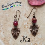 Bead Inspirations Ruby Quartz Leaf Earring Kit