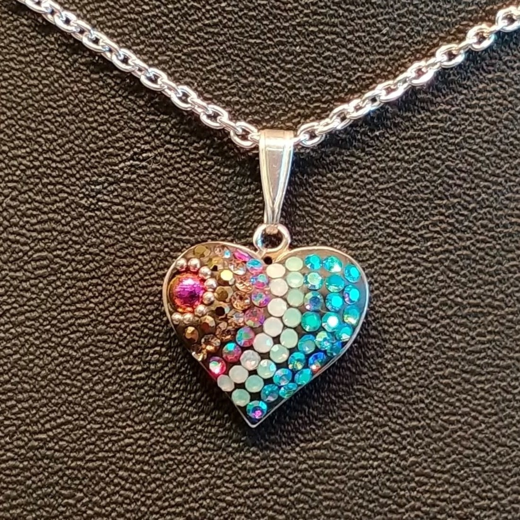 Mosaico Rainbow Heart Small Pendant