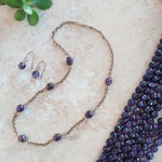 Amethyst Berries Earring & Necklace Set