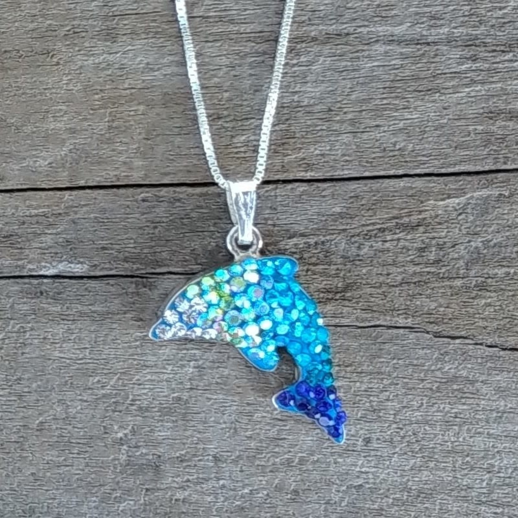 Mosaico Dolphin Sterling Silver Necklace