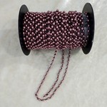 Czech Glass Pearl Chain 4mm Purple  - 1 Foot