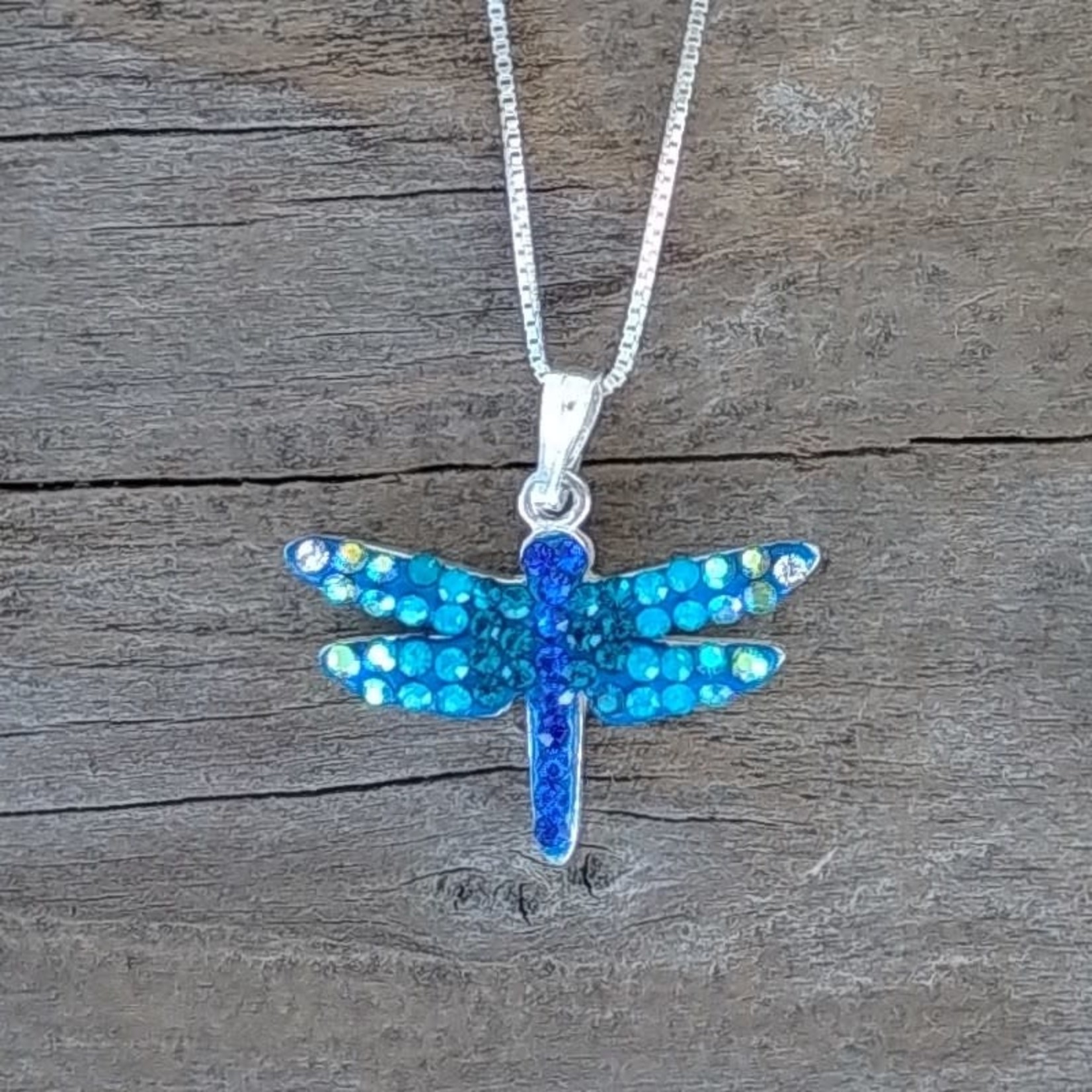 Mosaico Crystal Dragonfly Pendant with Bail