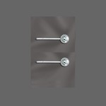 Sterling Silver 4mm Ball Post Earring (no loop) - Pair