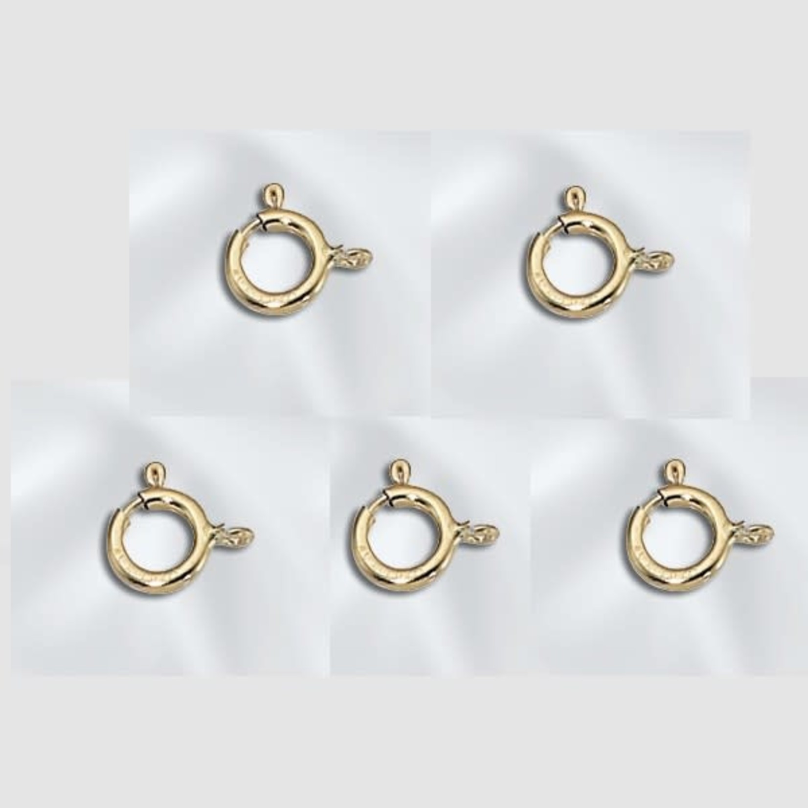 Gold Filled Spring Ring 6mm - 5 Pieces