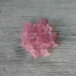 Lucite Flower Bead 10x4mm Light Pink - 20 Pieces