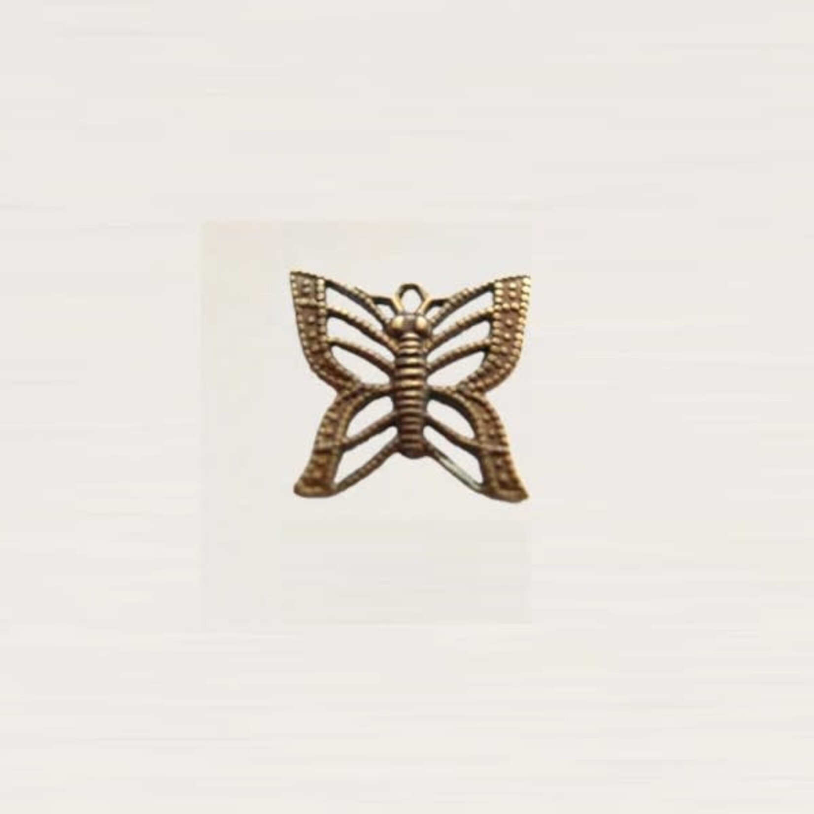 Vintaj Vintaj Brass Filigree Butterfly 13x14mm Charm