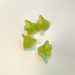 Lucite Bellflower Bead 14x10mm Green