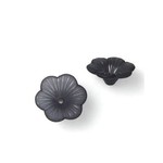 Lucite Lily Flower 21x9mm Black