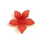 Lucite Flower Bead 28x7mm Red