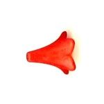 Lucite Trumpet Flower Bead 22x21mm Red