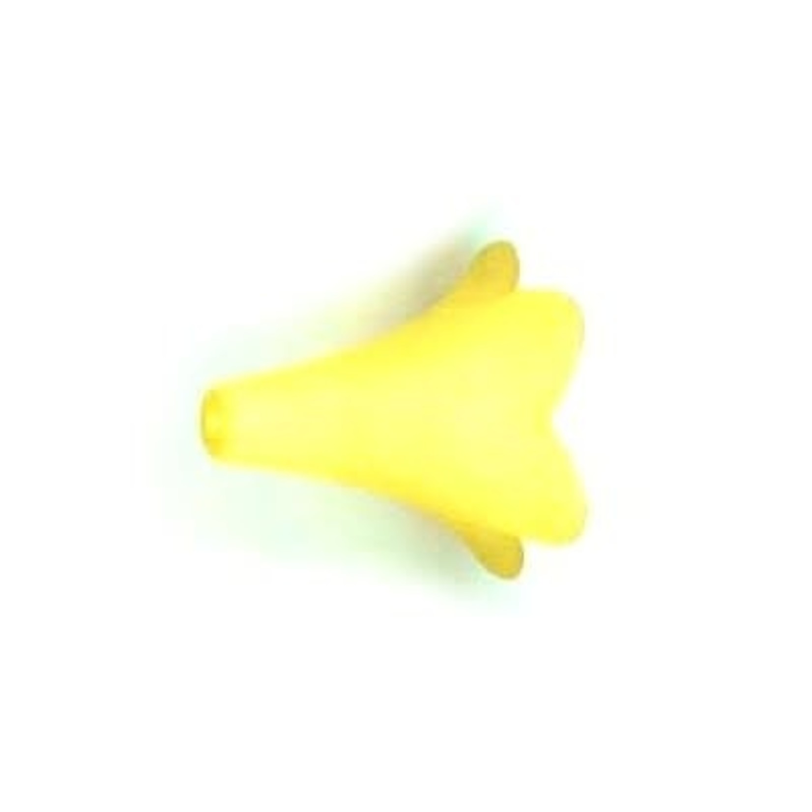 Lucite Trumpet Flower Bead 22x21mm Yellow