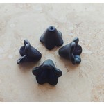 Lucite Bellflower Bead 14x10mm Black