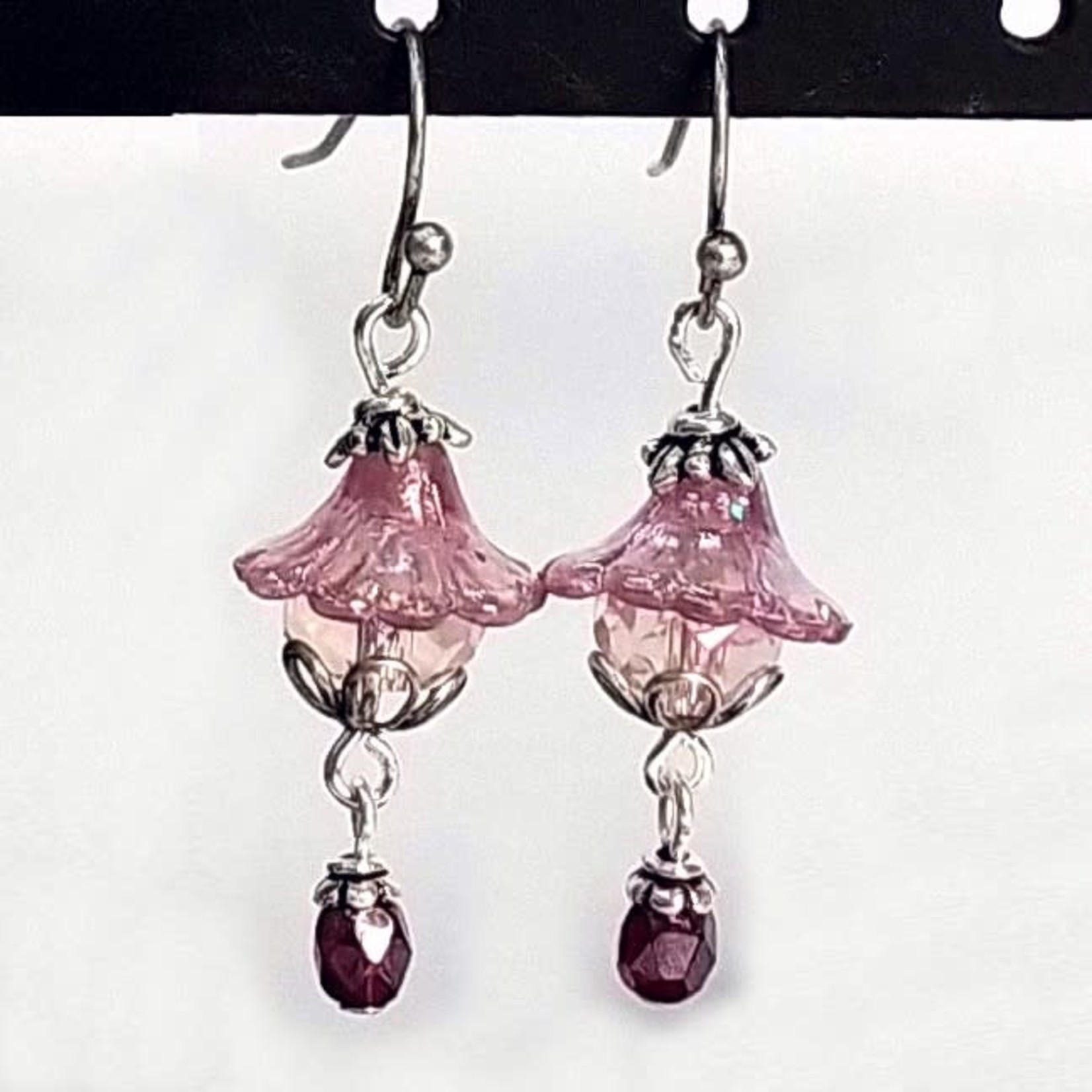 Bead Inspirations Spring Blossom Purple/Pink Earrings