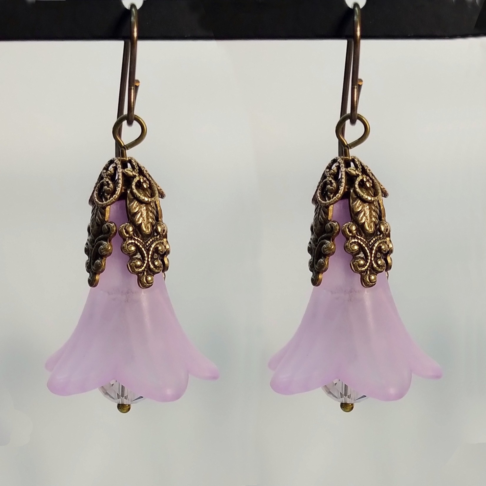 Bead Inspirations Lucite Wisteria Purple Earrings