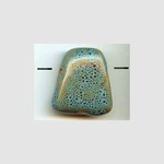 Glazed Clay 28x30mm Turquoise Trapezoid Bead