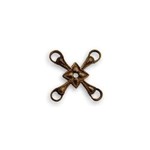 Vintaj Vintaj Brass Promise Connector- 12mm x 12mm