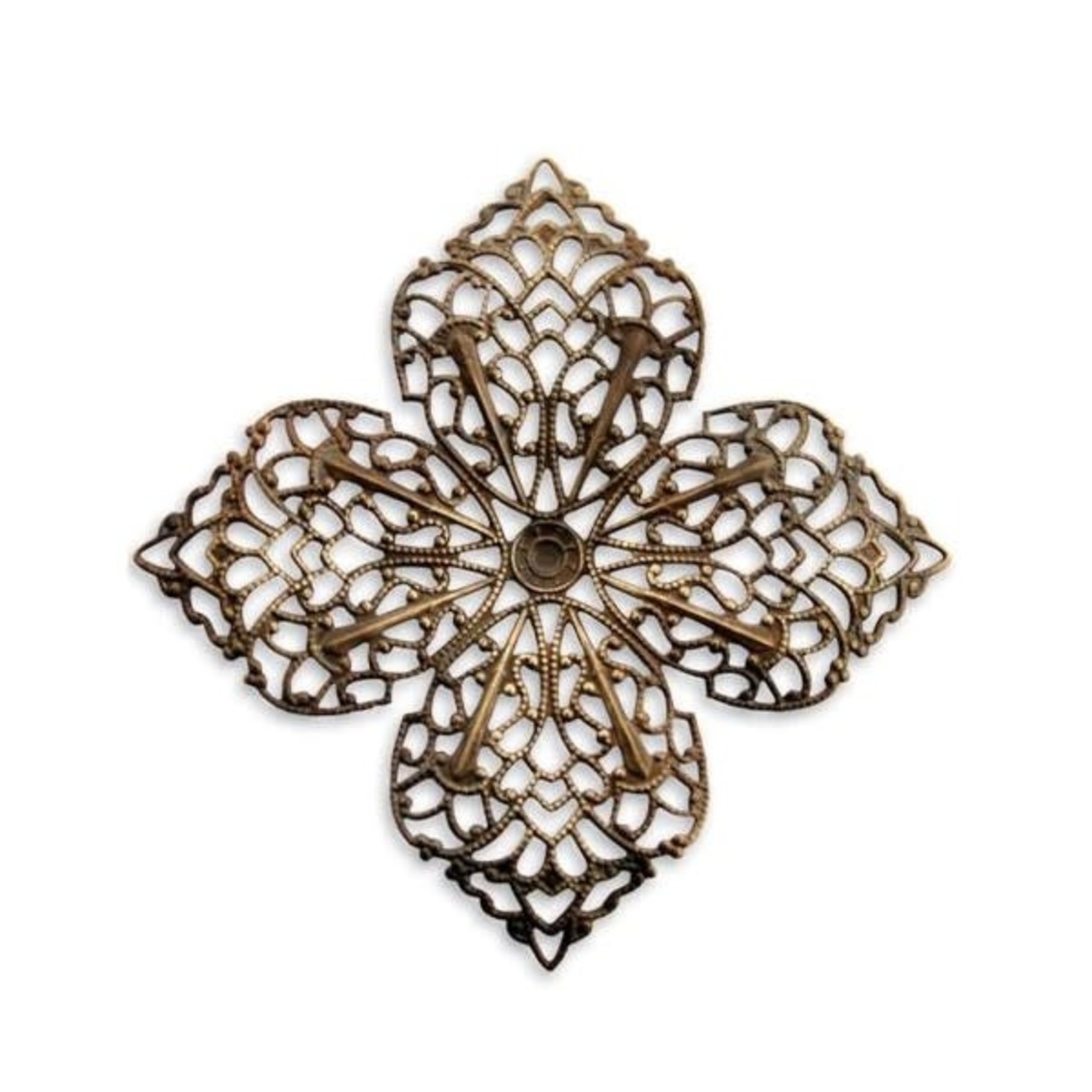 Vintaj Vintaj Brass Clover Petal Filigree