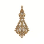 Vintaj Vintaj Brass Etruscan Drop Filigree