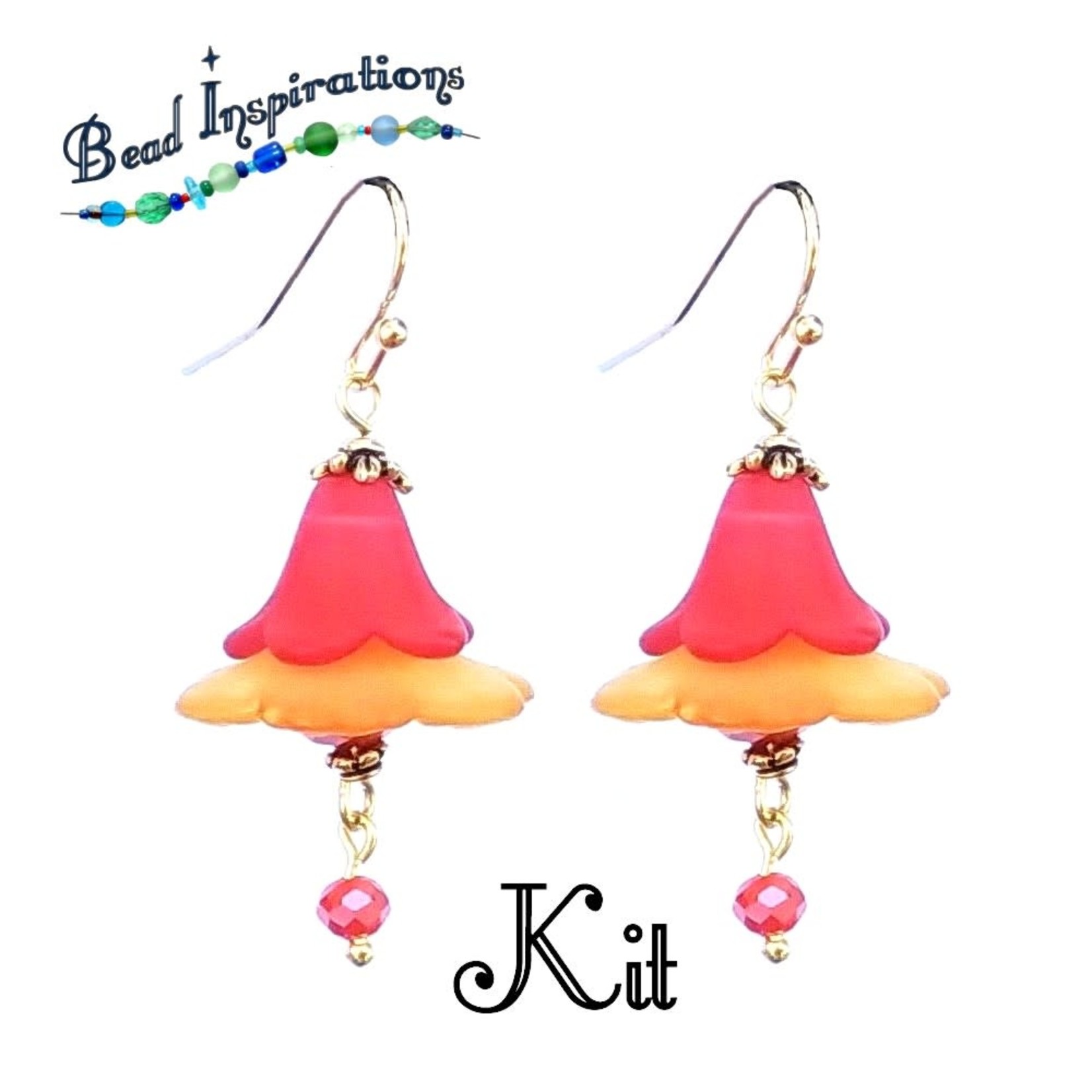 Bead Inspirations Lucite Fire Blossom Earring Kit