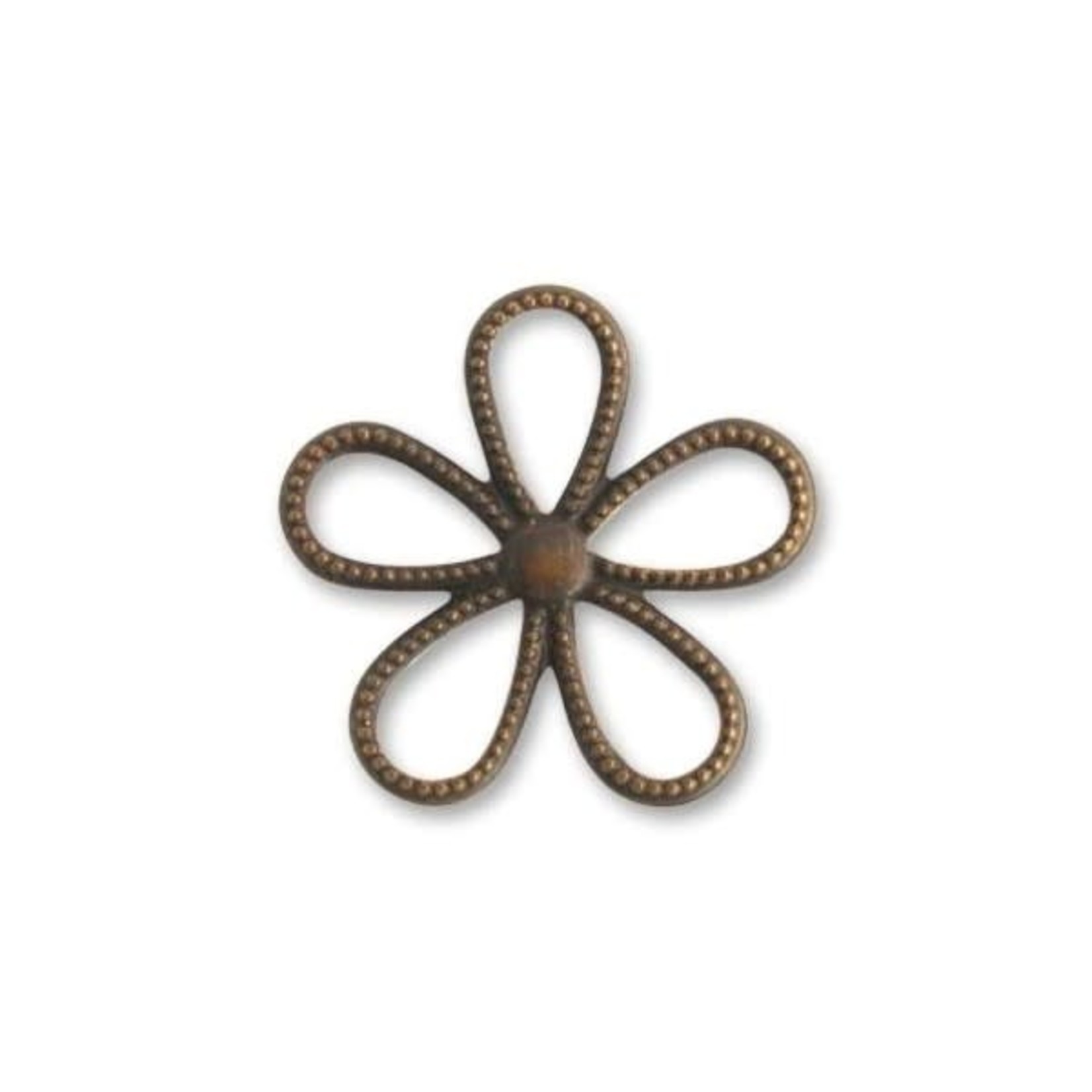 Vintaj Vintaj Brass Beaded Flower Pendant