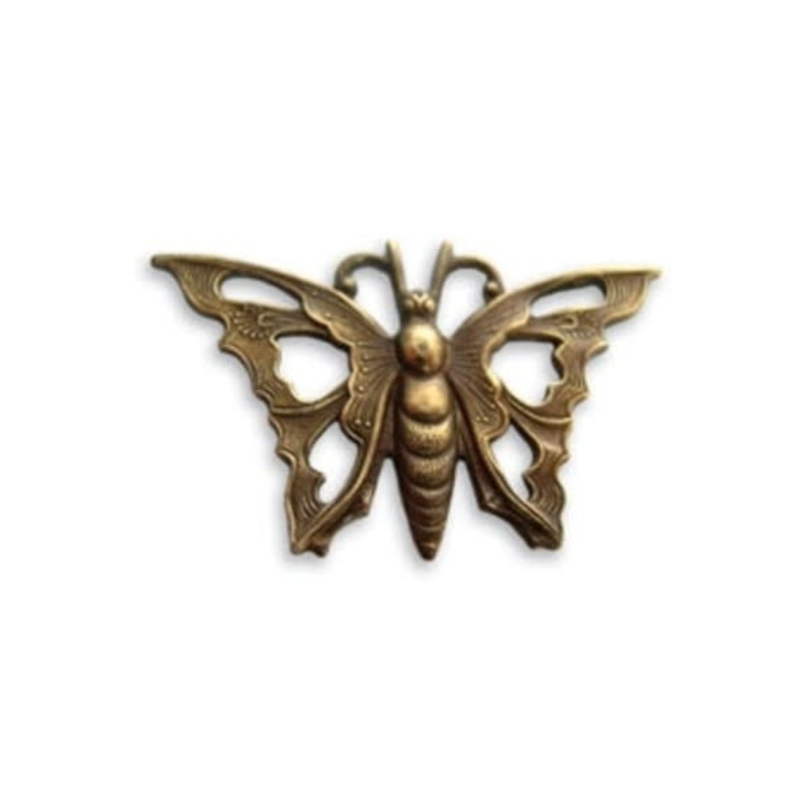 Vintaj Vintaj Brass Open Work Butterfly Pendant - Wrap