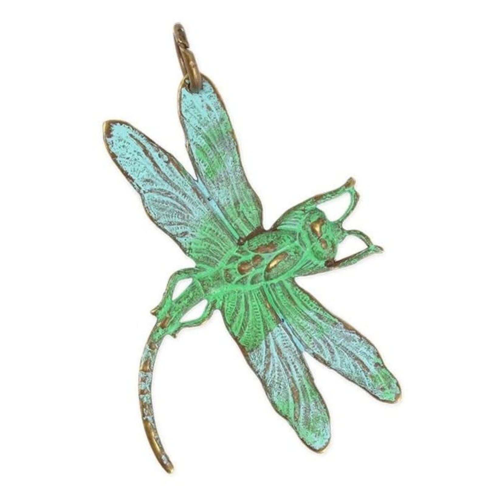 Vintaj Vintaj Vogue Brass Patina Art Deco Dragonfly