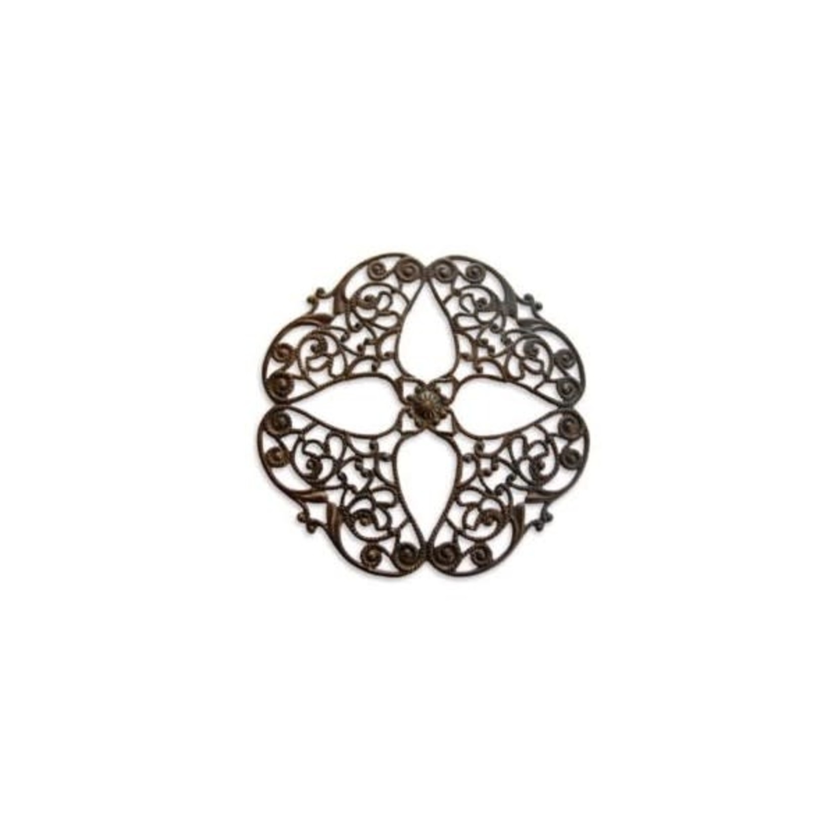 Vintaj Vintaj Brass Full Openwork Flower Filigree