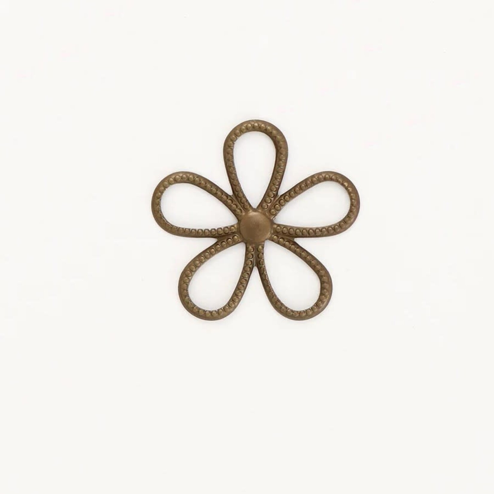 Vintaj Vintaj Brass Beaded Flower Pendant