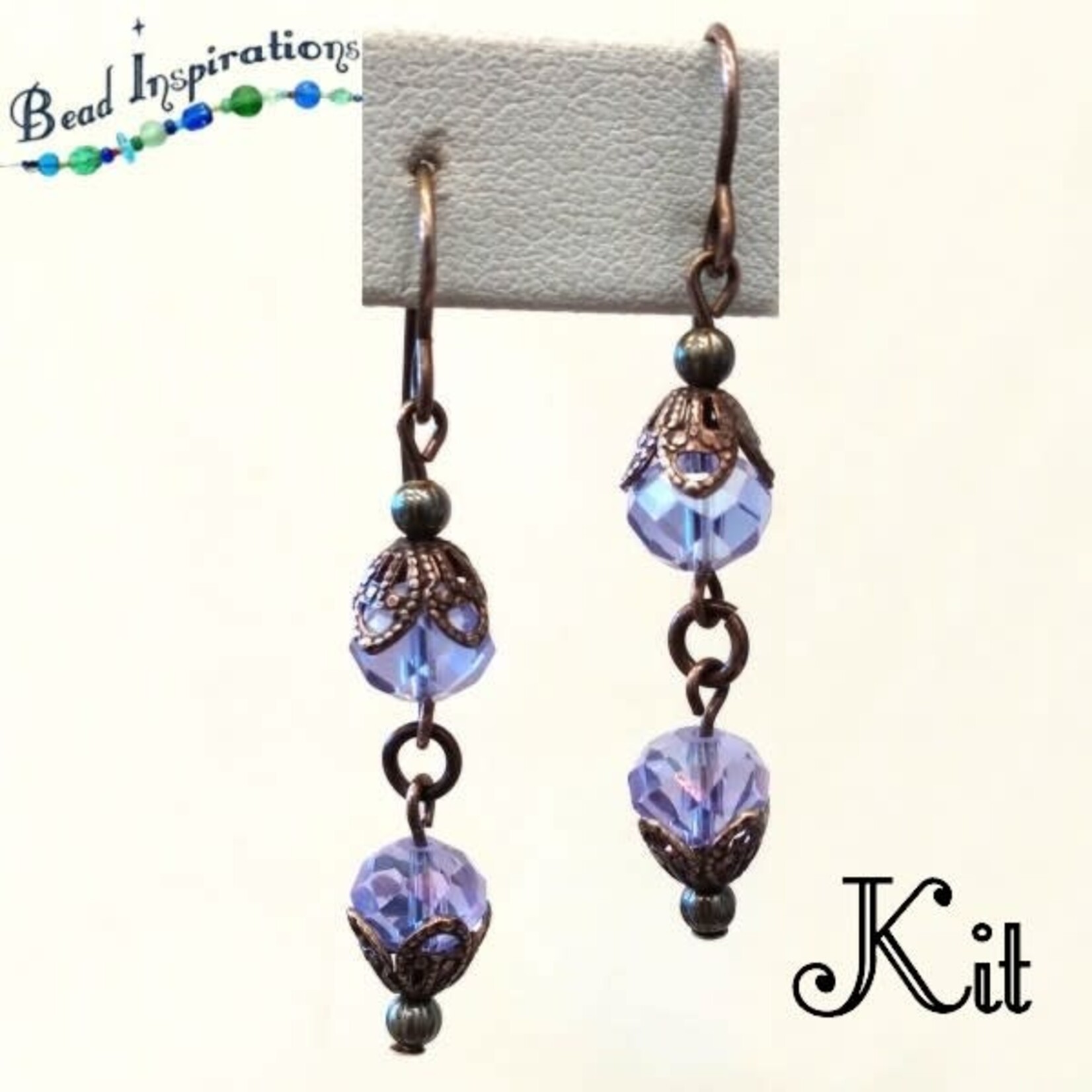 Bead Inspirations Drops Of Elegance Lavender Earring Kit