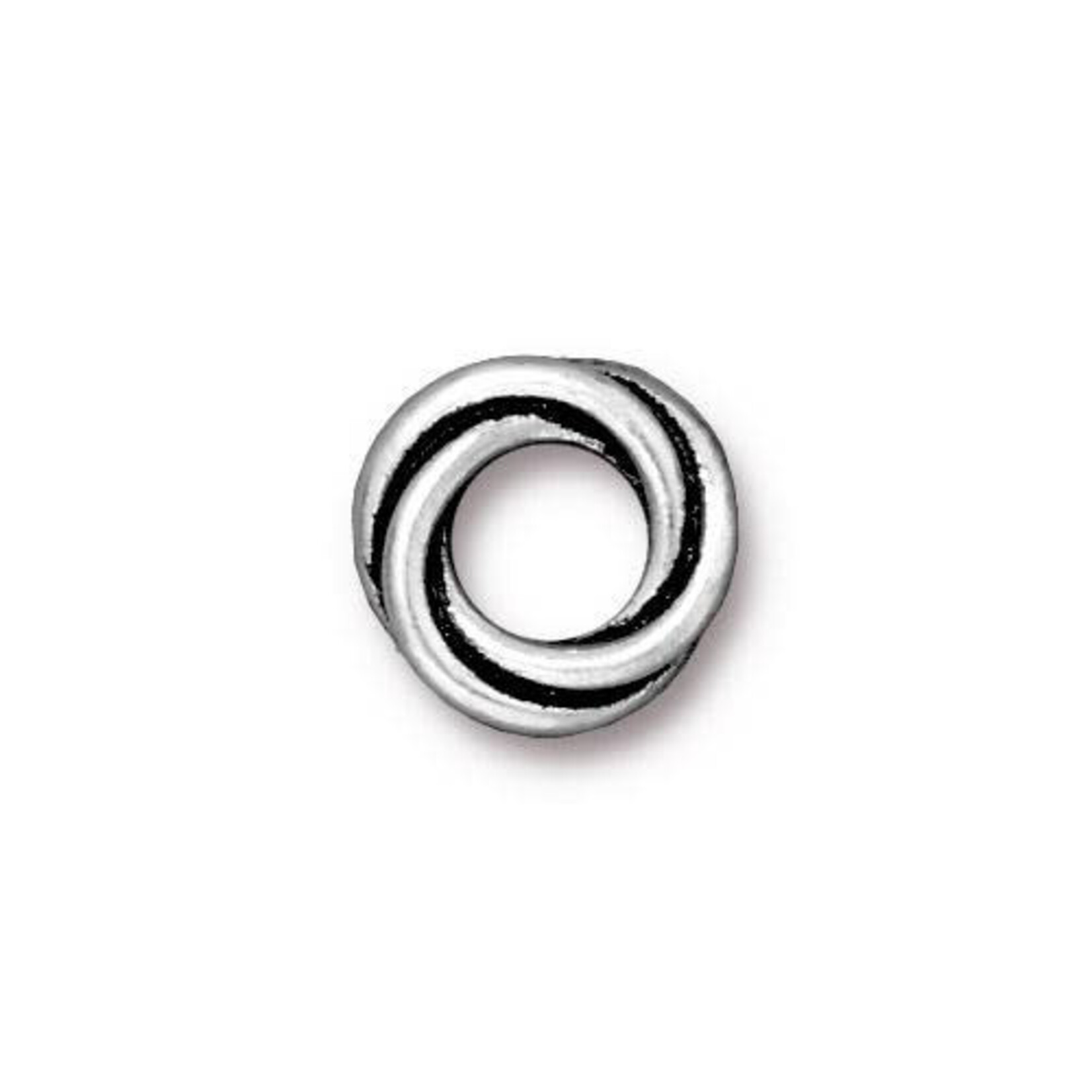 TierraCast Twisted 12mm Spacer Love Knot - Antique Silver Plated