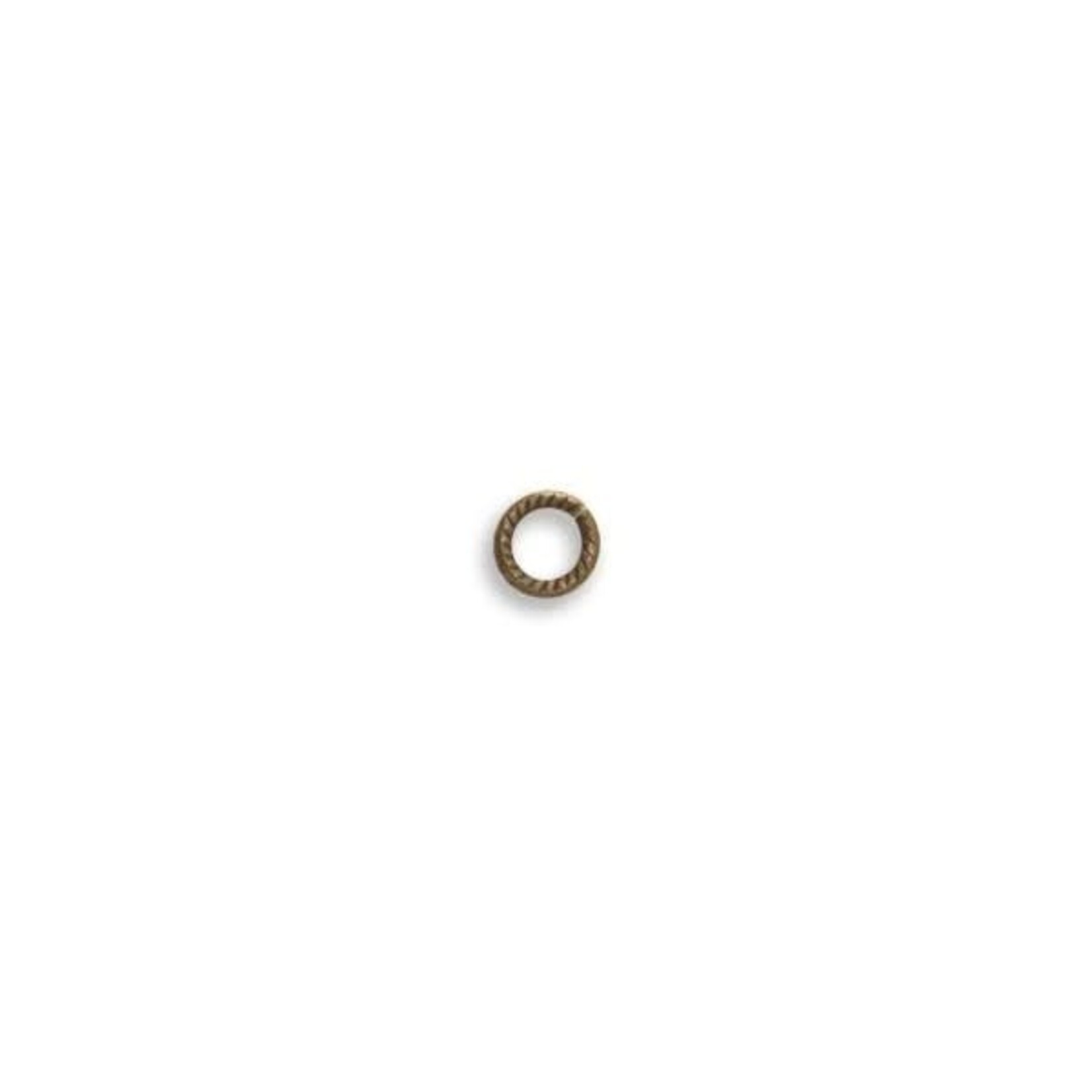 Vintaj Vintaj Brass Jump Ring  5.3mm Rib Cable