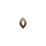 Vintaj Vintaj Brass Leaf Toggle Ring / Drop 16x27mm