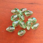 Swarovski 9x6mm Crystal Peridot Bead - 12 Pieces