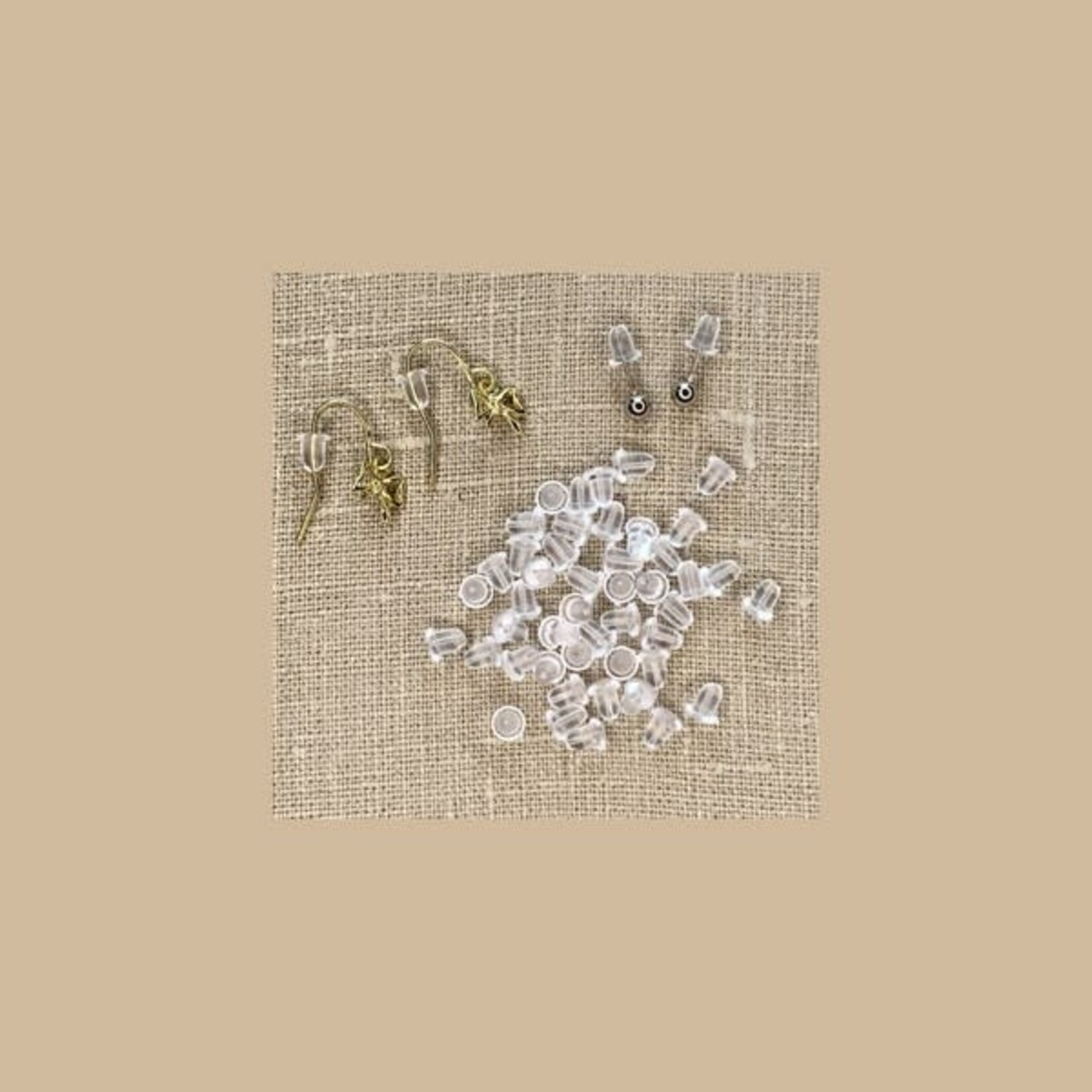 Rubber Stopper Earring Back Soft - 100 Pieces