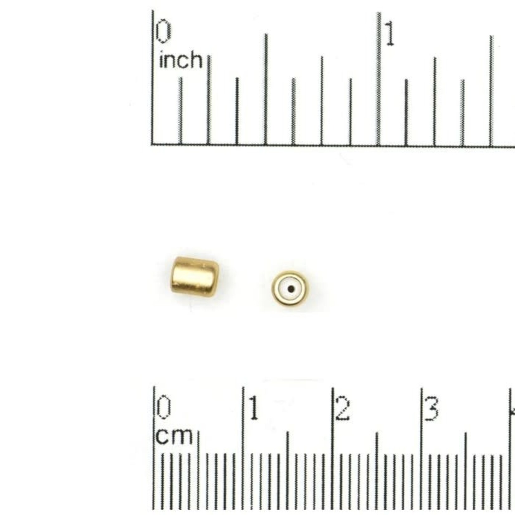 String-On Clasp 1mm Hole 4x5mm Nickel-Free Satin Gold Plated