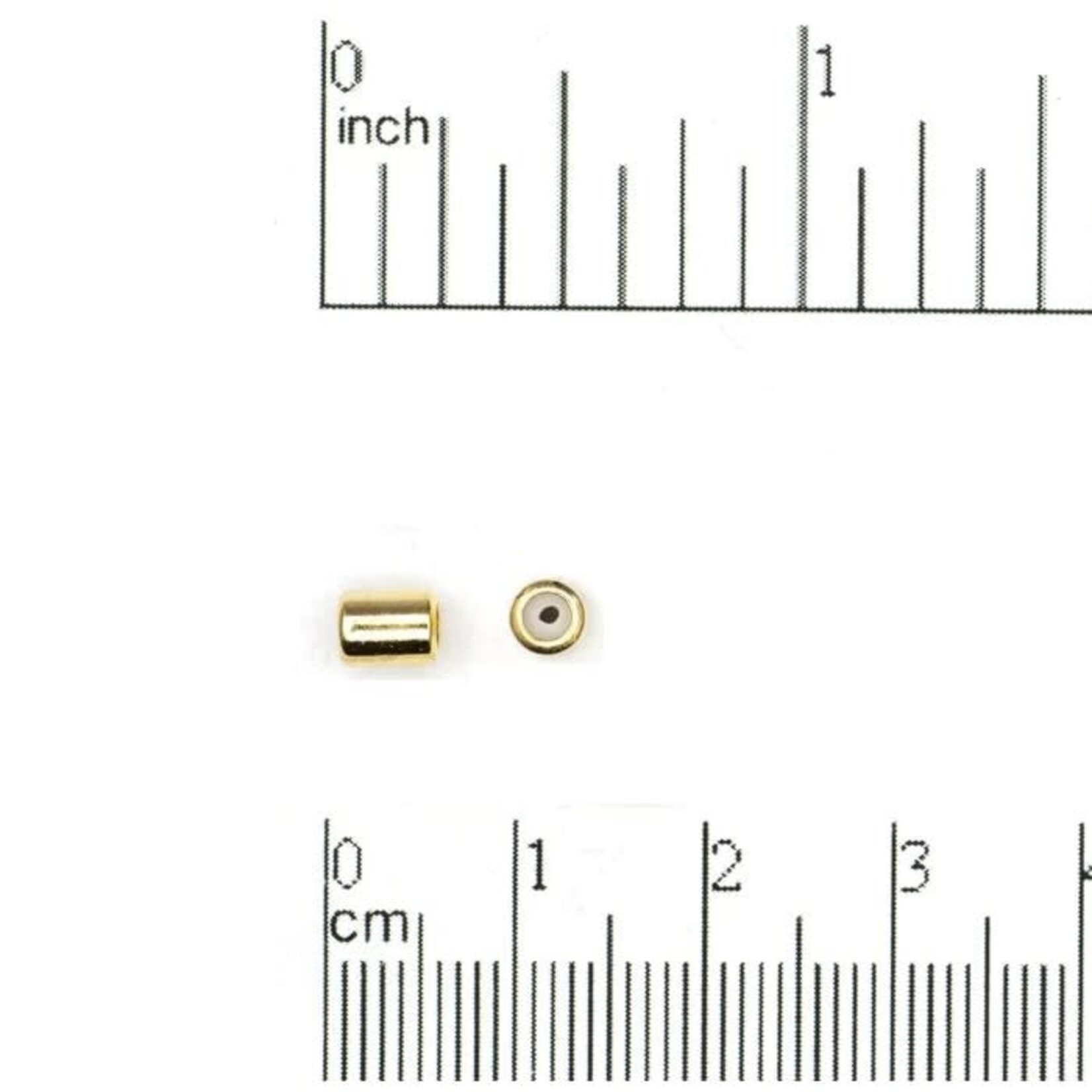 String-On Clasp 1mm Hole 4x5mm Nickel-Free Gold Plated