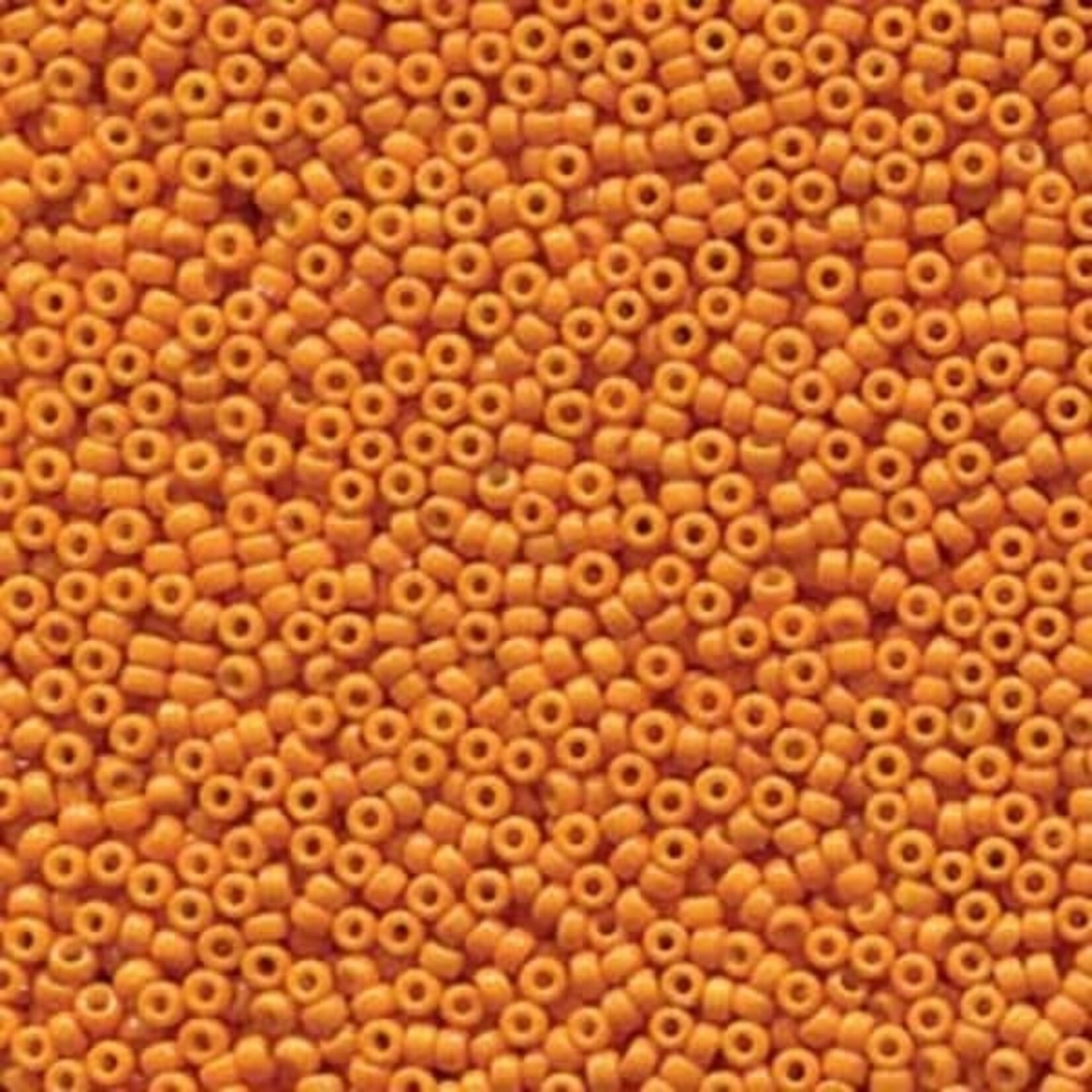 Miyuki 15/0 Round Duracoat Opaque Dyed Orange Seed Beads