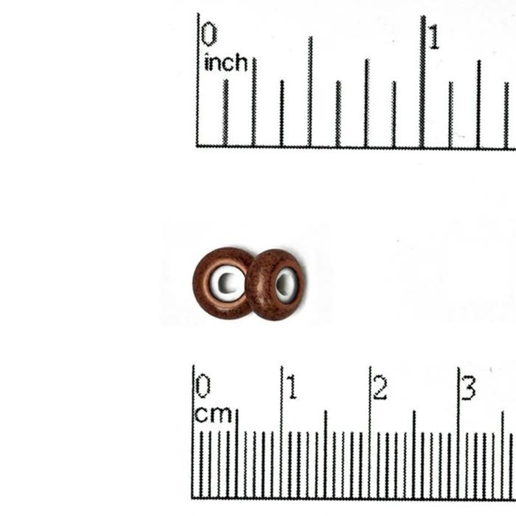 String-On Clasp 4mm Hole Round 8x5mm Nickel-Free Antique Copper Plated