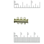 Magnetic 3-Strand Tube Clasp Nickel-Free Gold Plated