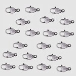 Swivel Lobster Clasp 14x7mm Nickel-Free Antique Silver Plated - 20 pieces