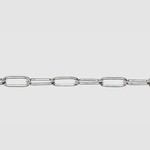 Silver Plated 11x4.25mm Paperclip Cable Chain - 1 Inch