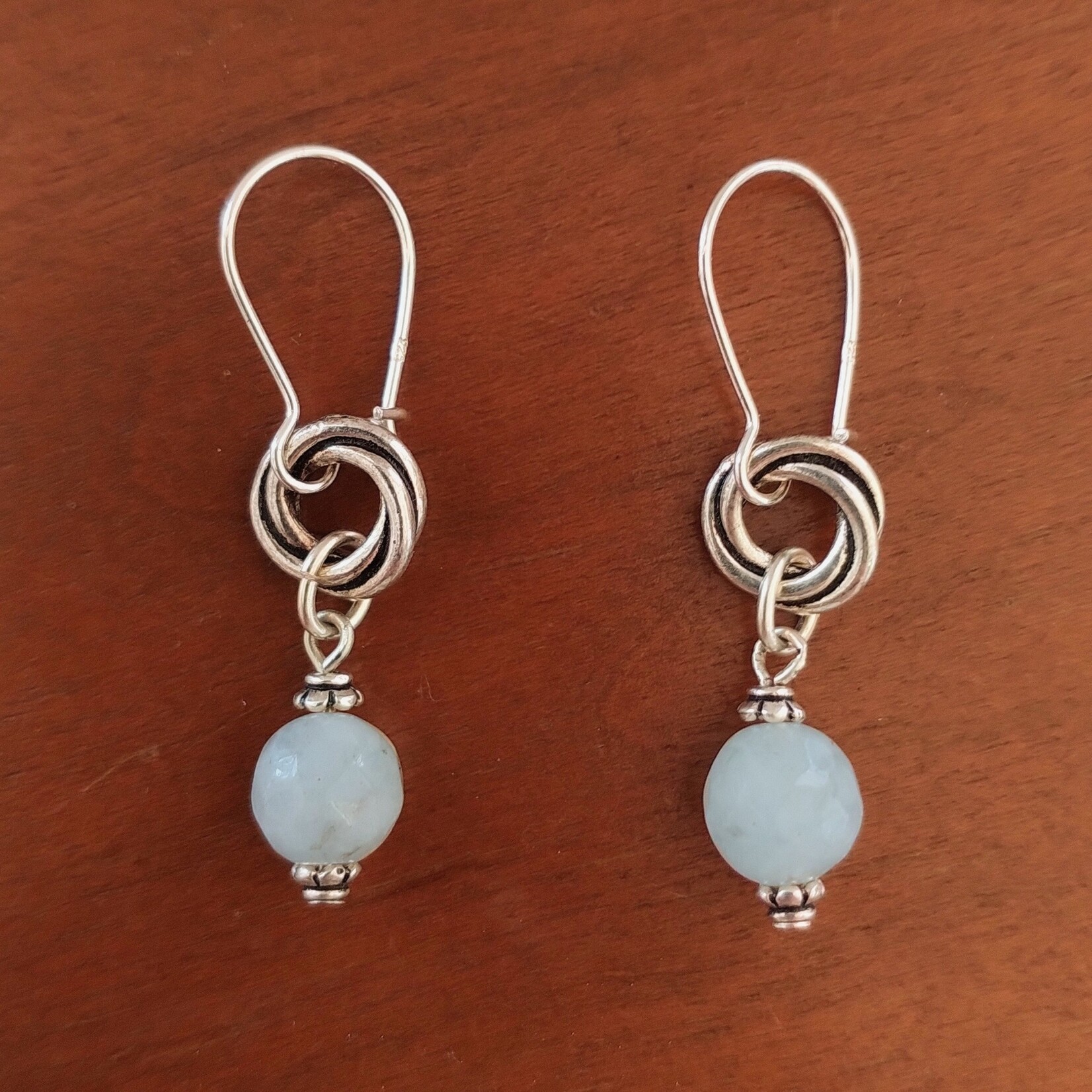 Aquamarine Twist Earrings - Ready to Wear
