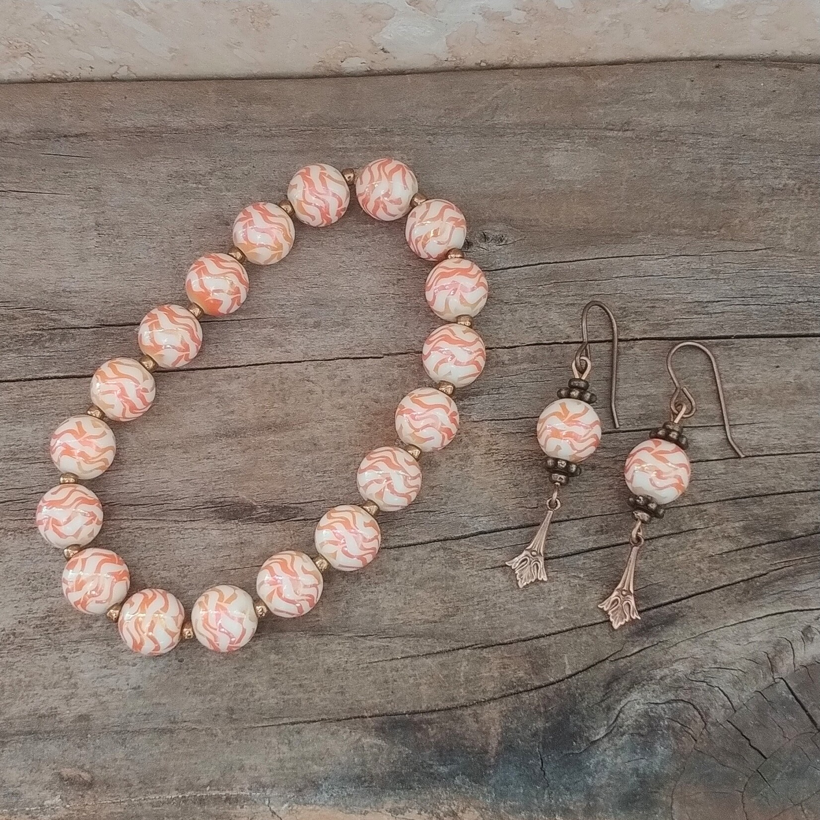 Orange Cream Earrings - Ready to Wear