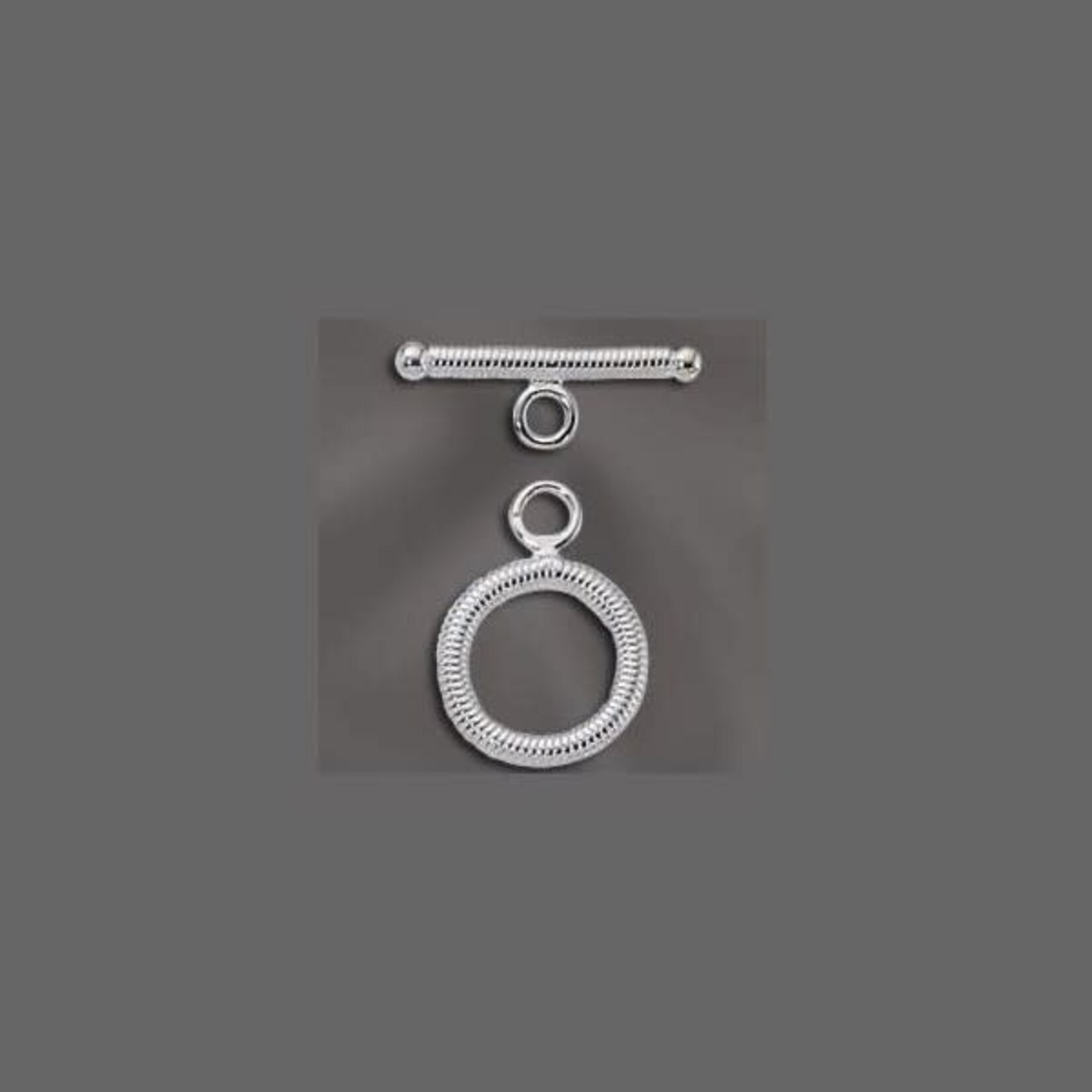 Sterling Silver Twisted Toggle 14mm Set