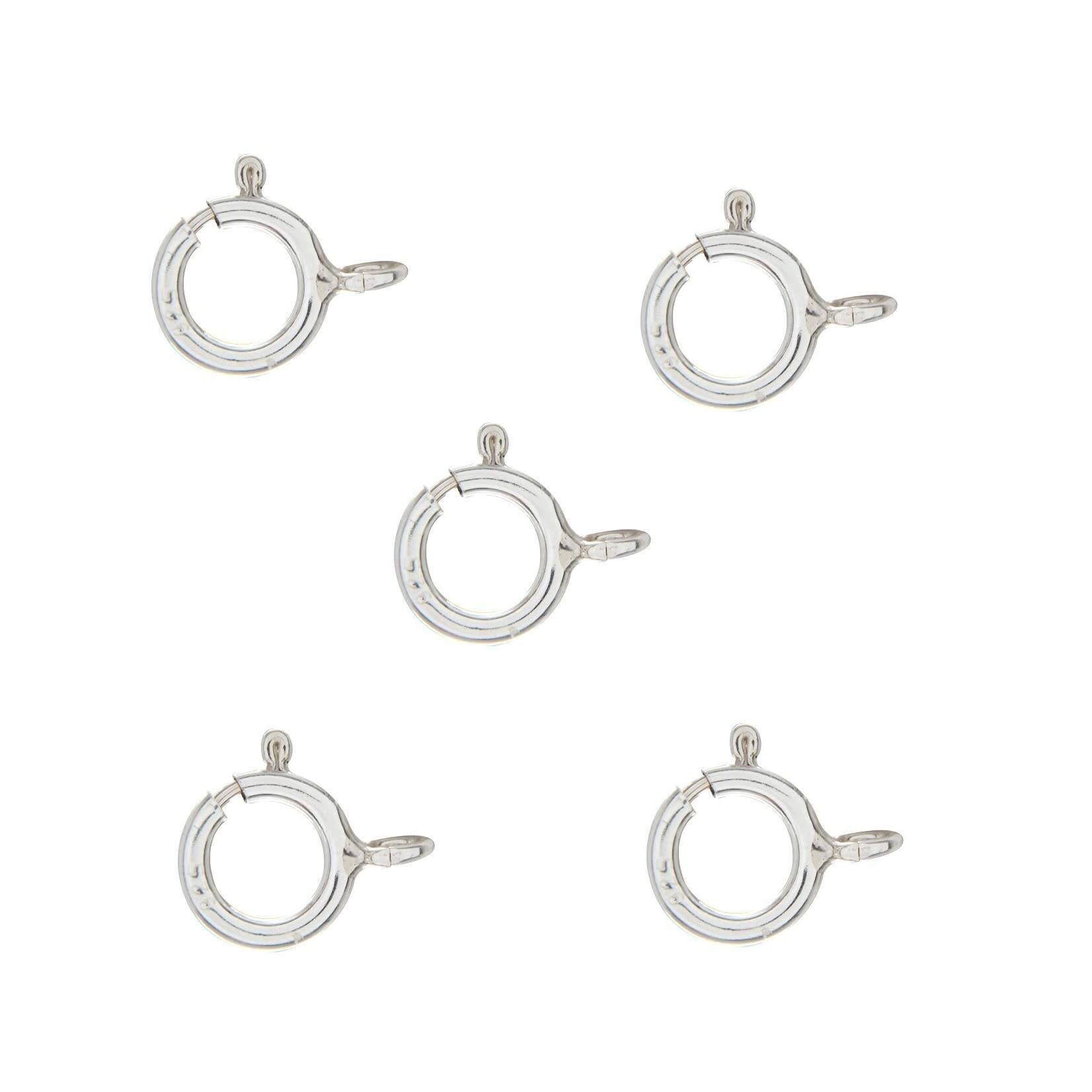 Sterling Silver Spring Ring 6mm - 5 Pieces